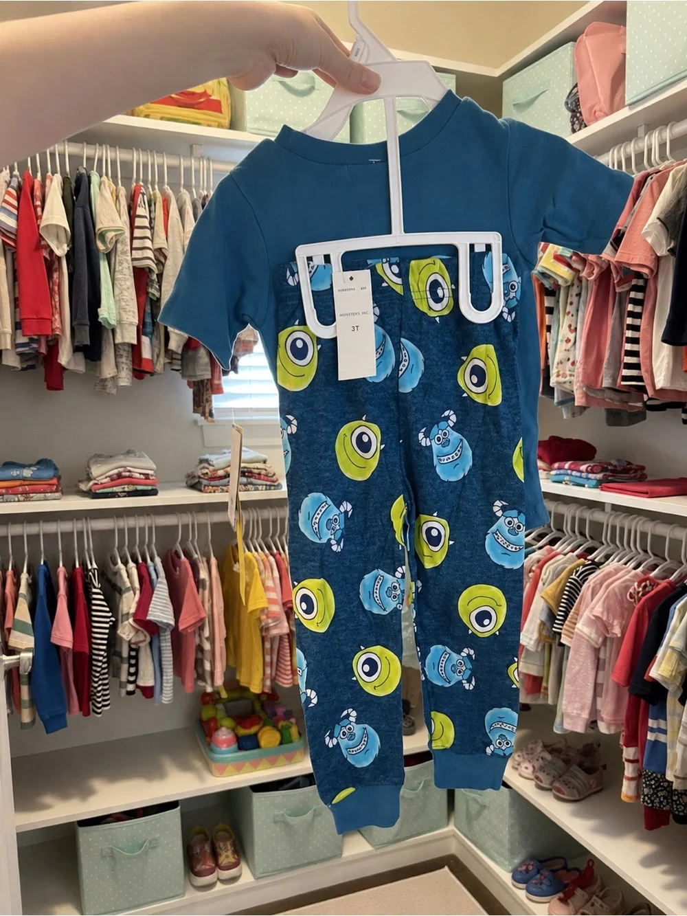 Disney Pixar Monsters Inc Mike Sulley 3T 2-Piece Pajama Set NWT
